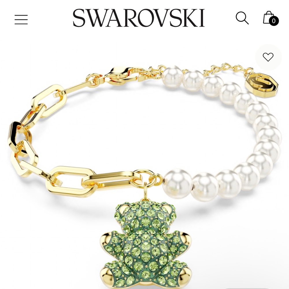 Swarovski Teddy and Pearl Bracelet